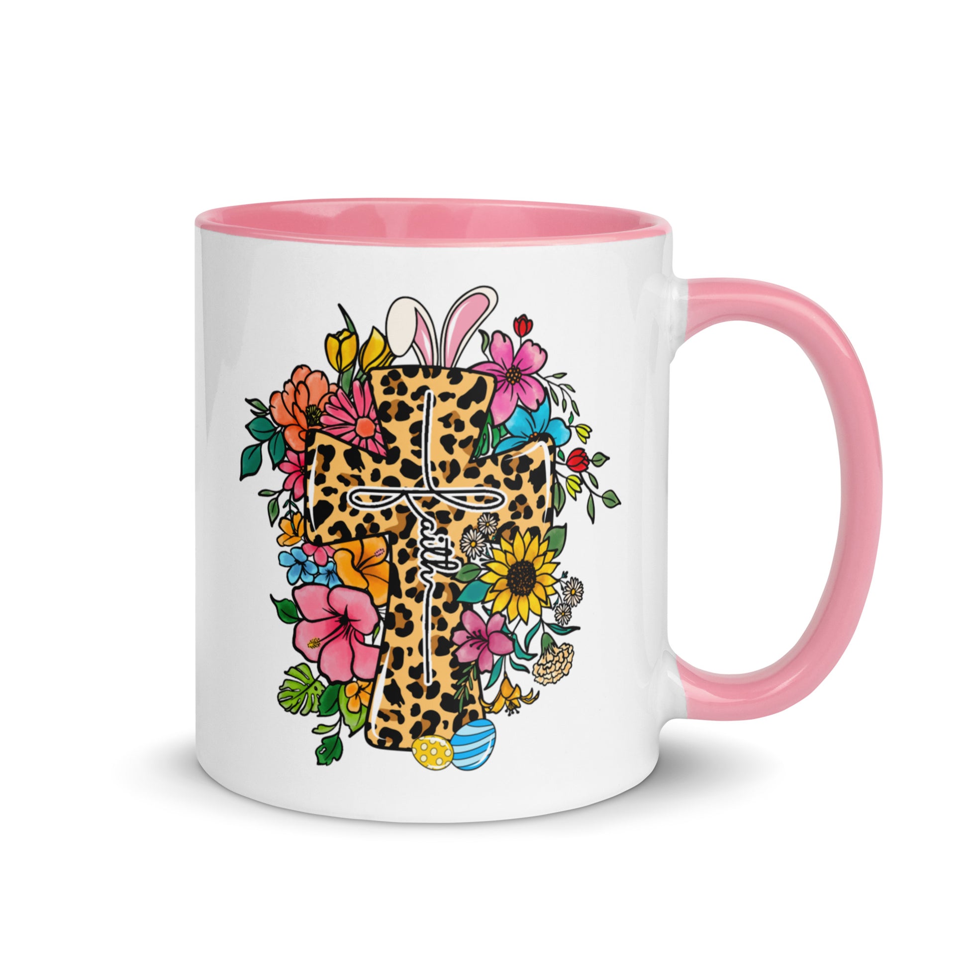 Easter Cross Christian Faith Mug Gifts for Easter Coffee Mug Pink Mugs Kadosh Life